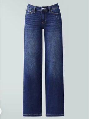 Mid Rise Wide Leg Jeans